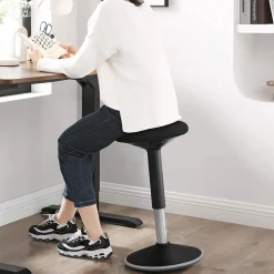 Arbeitshocker<SONGMICS Arbeitshocker 60-85 cm Schwarz