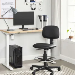 Arbeitshocker<SONGMICS Ergonomischer Drehstuhl Schwarz