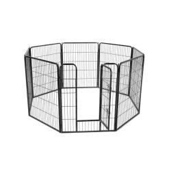 Freigehege|Welpenausläufe<SONGMICS Freilaufgehege 100 cm hoch schwarz