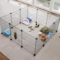 Freigehege<SONGMICS Gittergehege für Kleintiere 12 Gitter