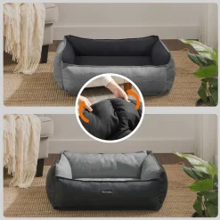 Hundebetten<SONGMICS Hundebett mit Rand 80 x 60 x 28 cm