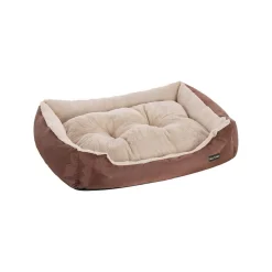 Hundebetten<SONGMICS Hundebett mit Wendekissen 85 cm Braun
