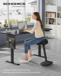 Arbeitshocker<SONGMICS Stehhocker höhenverstellbar und modern schwarz
